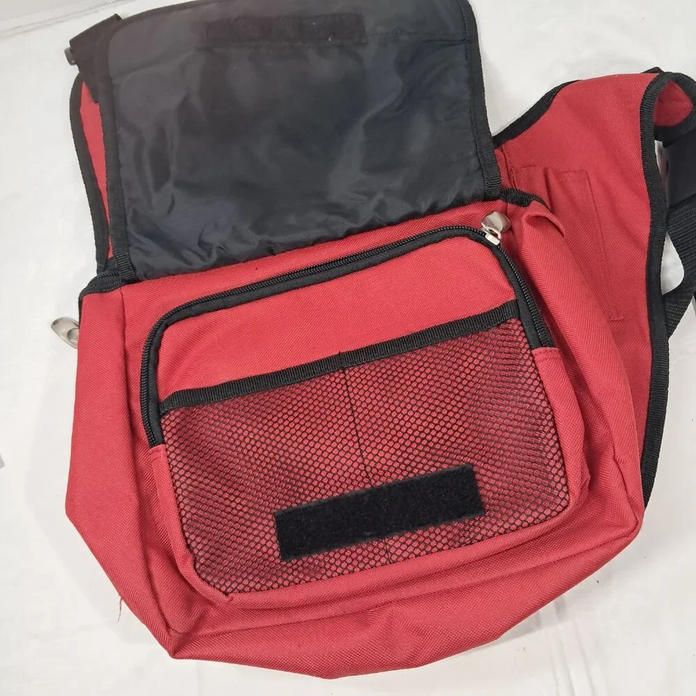 Everest Messenger Bag Red black‎ crossbody travel men women unisex Vintage